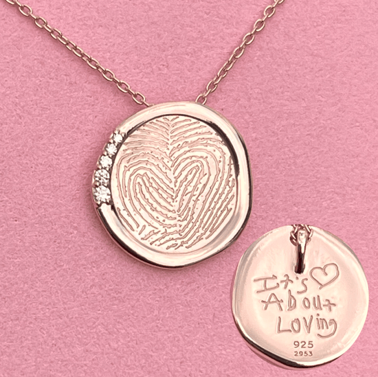 Handwriting Engraving Back of Necklace